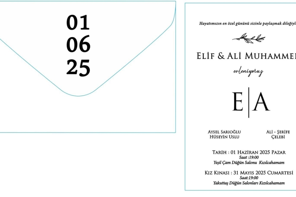 Ali Muhammed ile Elif Uslu'nun düğünü